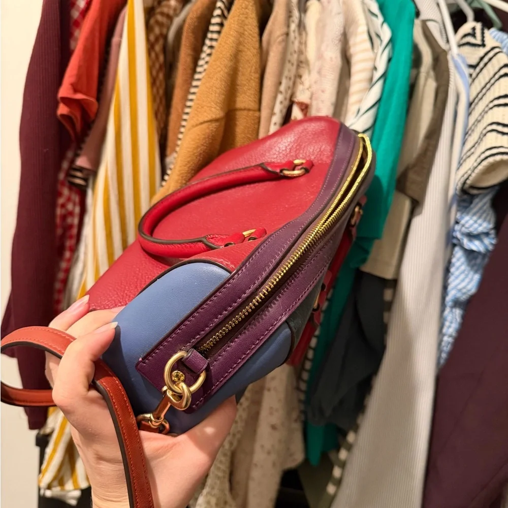 SOLD Coach Forest Green ColorBlock Rowan Bag - Picture 3 of 10